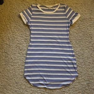 Blue and white stripped bodycon dress - Charlotte Russe - XL